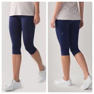 Lululemon In The Flow Crop II Heathered Cadet Blue 4